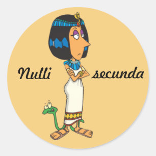 Sticker Rond Latin : Nulli secunda