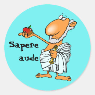 Sticker Rond Latin : Sapere aude