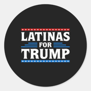 Sticker Rond Latinas Pour Trump Élection 2024 Vote Femmes Latin