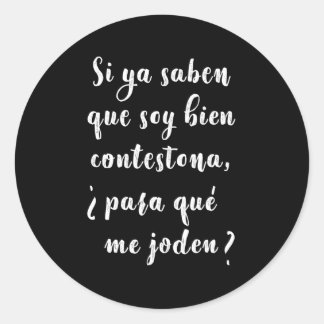 Sticker Rond Latino dit Camisa Para Hispanos