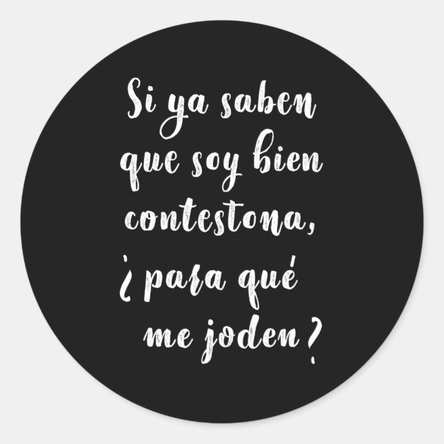 Sticker Rond Latino dit Camisa Para Hispanos (Devant)