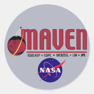 Sticker Rond L'atmosphère de Mars et évolution volatile