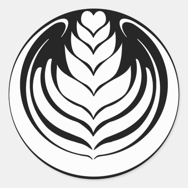 Sticker Rond Latte Art Tulip (Devant)