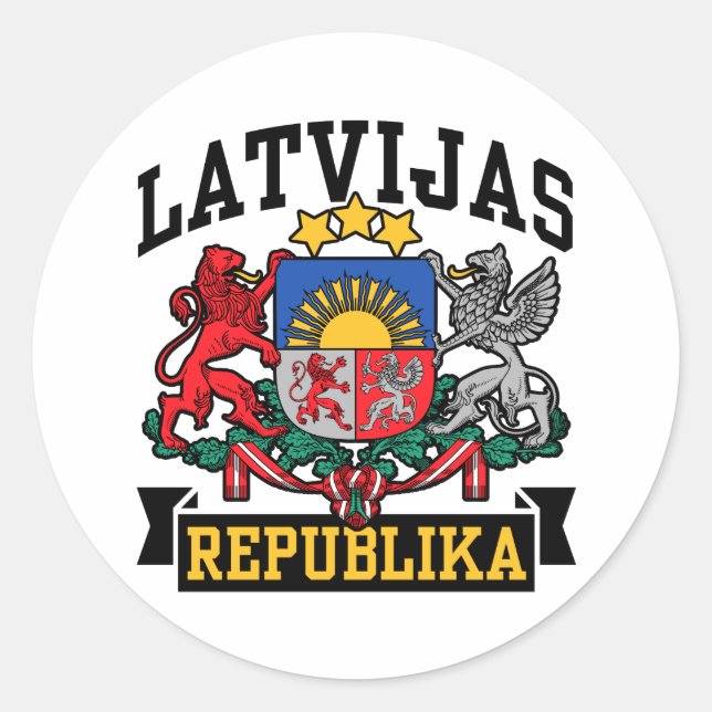 Sticker Rond Latvijas Republika (Devant)