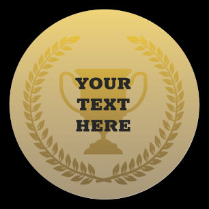 Sticker Rond Lauréat de la coupe trophée d'or