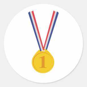 Sticker Rond Lauréat de la médaille d'or