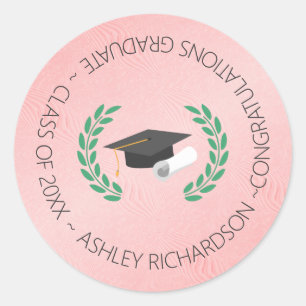 Sticker Rond Laurel Et Casquette