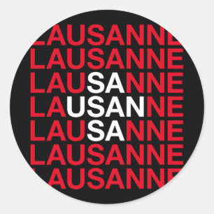 STICKER ROND LAUSANNE