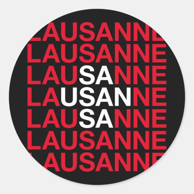 STICKER ROND LAUSANNE (Devant)