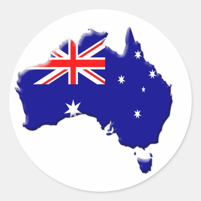 Sticker Rond L'Australie-Drapeau (Devant)