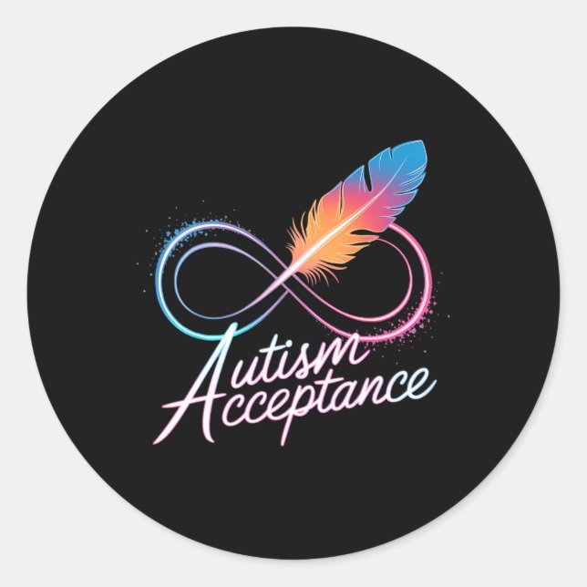 Sticker Rond L'autisme à la place (Devant)