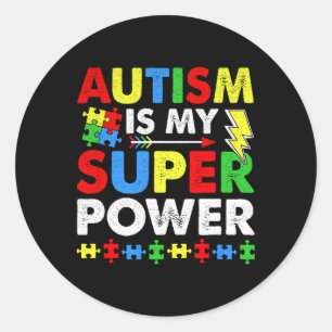 Sticker Rond L'autisme est ma Sensibilisation sur l'autisme de
