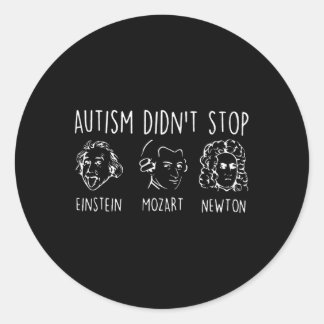 Sticker Rond L'autisme n'a pas arrêté le design