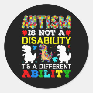 Sticker Rond L'autisme n'est pas un handicap C'est une capacité