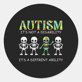 Sticker Rond L'autisme n'est pas un handicap C'est une capacité