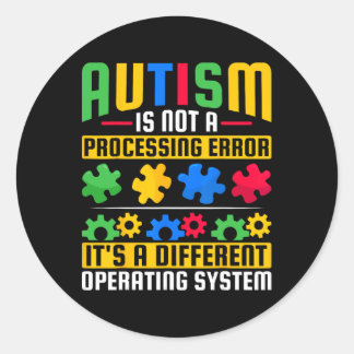 Sticker Rond L'Autisme N'Est Pas Un Problème À Résoudre - L'Aut