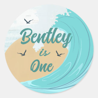 Sticker Rond L'Autocollant Big One Wave Cupcake Favker