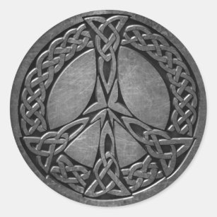 Sticker Rond L'autocollant celtique du symbole 5, 3 s'avancent
