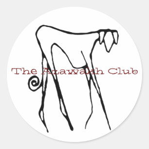 Sticker Rond L'autocollant de club d'Azawakh