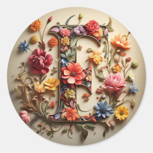 Sticker Rond L'autocollant d'enveloppe Lettre F