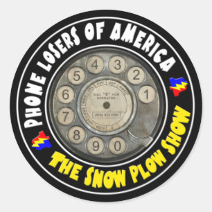 Sticker Rond L'autocollant d'exposition de chasse-neige
