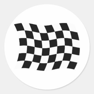 Sticker Rond L'autocollant Drapeau à damier