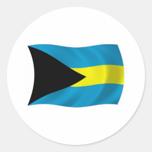 Sticker Rond L'autocollant du drapeau des Bahamas