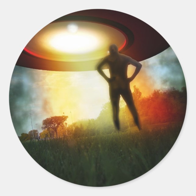 Sticker Rond L'autocollant du visiteur (Devant)