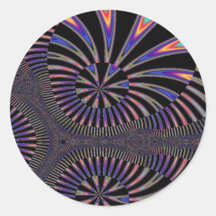 Sticker Rond L'autocollant grand de feux d'artifice de finale