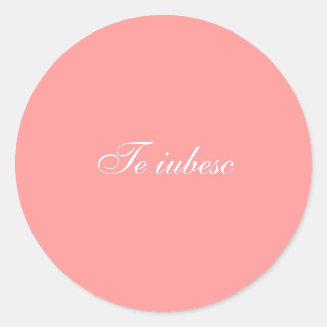 Sticker Rond L'autocollant iubesc (Devant)