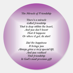 Sticker Rond L'autocollant Miracle of Friendship