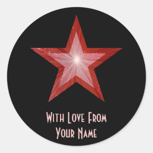 Sticker Rond L'autocollant rond 'With Love From' de Red Star no