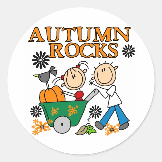 Sticker Rond L'automne déchire (Devant)