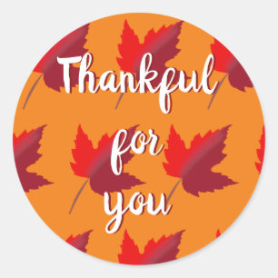 Sticker Rond L'automne Thanksgiving
