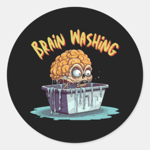 Sticker Rond Lavage de cerveau