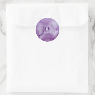 Sticker Rond Lavage de couleur violet élégant Ultra Violet Mari