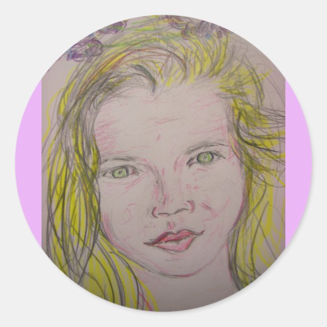 Sticker Rond lavande (Devant)
