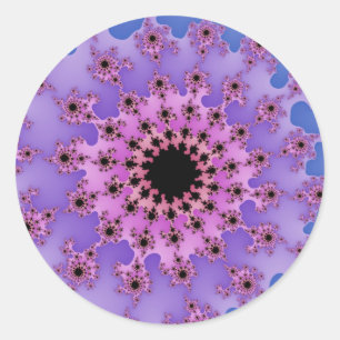 Sticker Rond Lavande et oeil rose