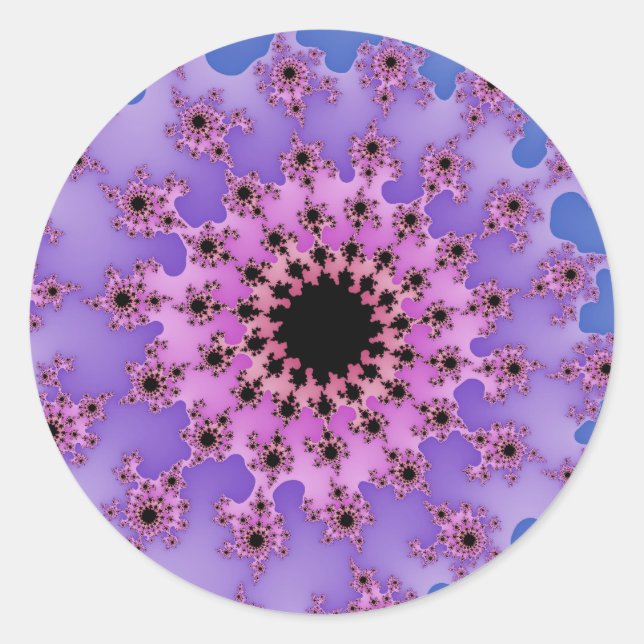 Sticker Rond Lavande et oeil rose (Devant)