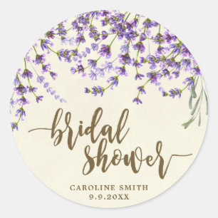 Sticker Rond lavande fleurie douche nuptiale favorise autocolla