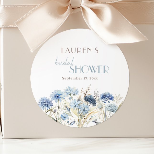 Sticker Rond Lavande Hydrangea Fête de Mariage (Créateur téléchargé)