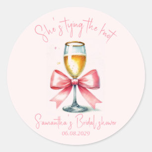 Sticker Rond Lavande Rose Coquette Réception de mariage