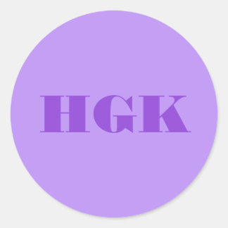 Sticker Rond Lavande violet personnalisable Monogramme