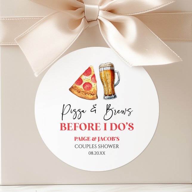 Sticker Rond Lavant-pizzas et bières avant que je ne le fasse,  (Créateur téléchargé)