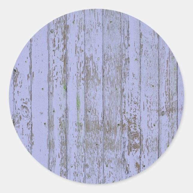 Sticker rond Lavender Faux Wood Texture (Devant)
