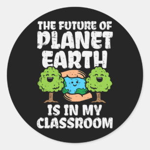 Sticker Rond L'Avenir De La Planète Dans Mon Jour des terres De