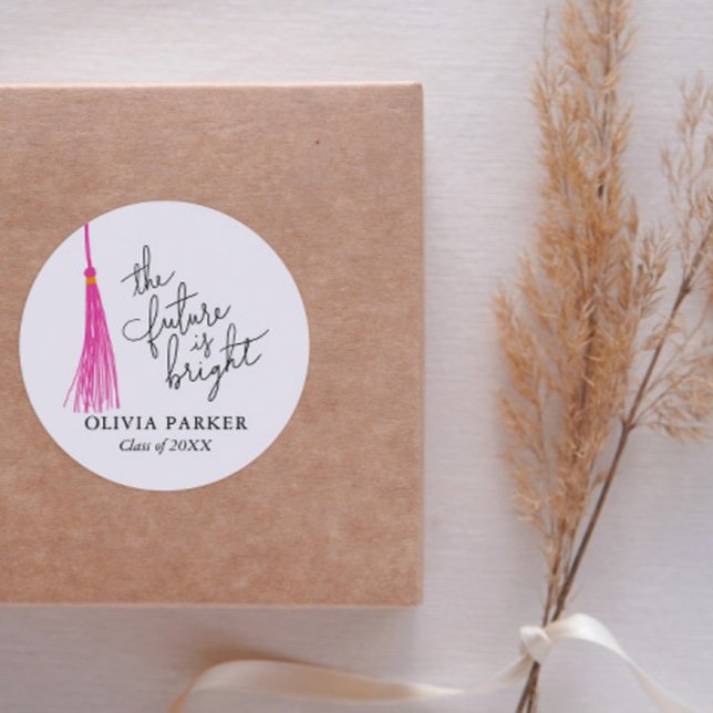 Sticker Rond L'Avenir Est Une Citation Lumineuse Graduation Pin (Créateur téléchargé)