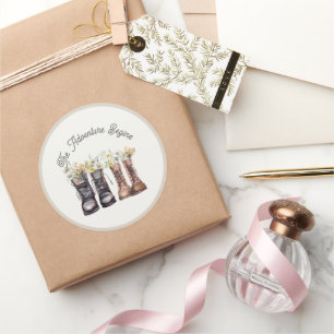 Sticker Rond L'aventure commence Randonnée Boots