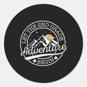 Sticker Rond L'aventure de CE1 commence Rétro Premier Jour
