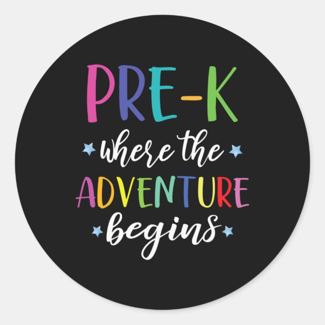 Sticker Rond L'aventure de l'enseignant commence le premier jou (Devant)